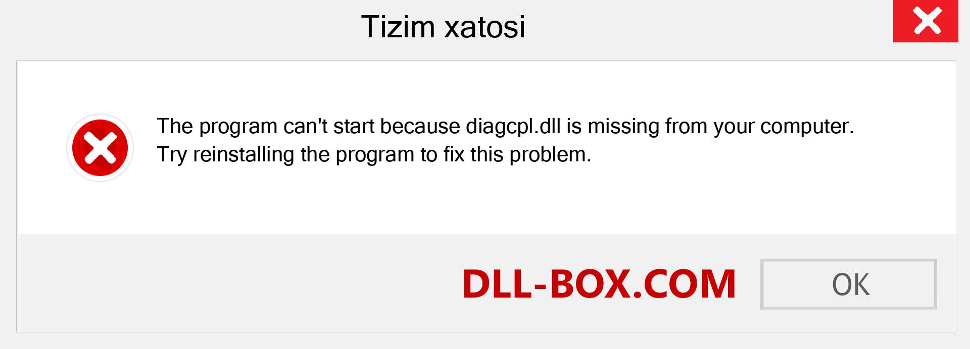 diagcpl.dll fayli yo'qolganmi?. Windows 7, 8, 10 uchun yuklab olish - Windowsda diagcpl dll etishmayotgan xatoni tuzating, rasmlar, rasmlar